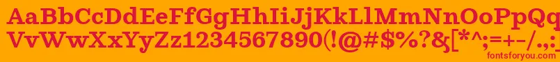GhostlightSemibold Font – Red Fonts on Orange Background