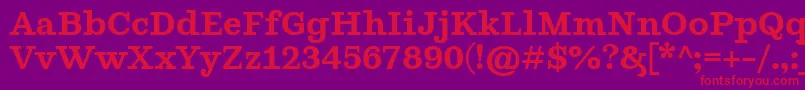 フォントGhostlightSemibold – 紫の背景に赤い文字