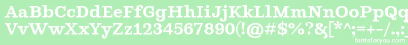 Шрифт GhostlightSemibold – белые шрифты на зелёном фоне
