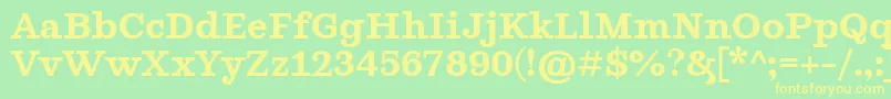 GhostlightSemibold Font – Yellow Fonts on Green Background