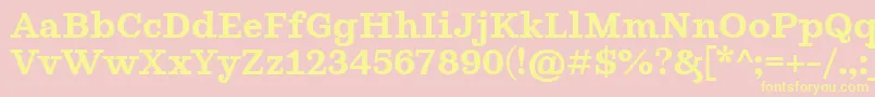 GhostlightSemibold Font – Yellow Fonts on Pink Background