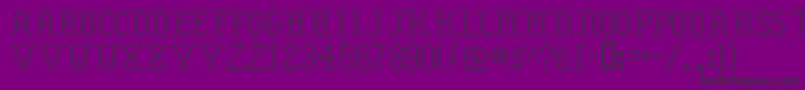 Fonte Embroide – fontes pretas em um fundo violeta