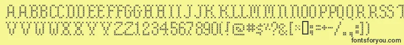 Embroide Font – Black Fonts on Yellow Background