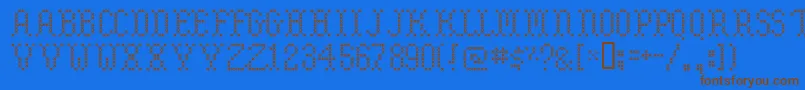 Embroide Font – Brown Fonts on Blue Background
