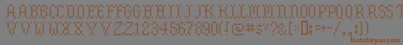 Embroide Font – Brown Fonts on Gray Background