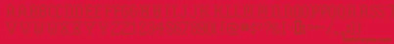 Embroide Font – Brown Fonts on Red Background