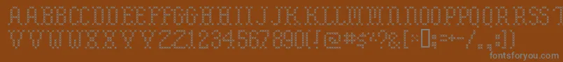 Embroide Font – Gray Fonts on Brown Background
