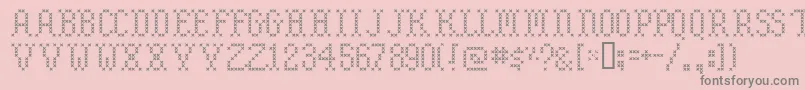 Embroide Font – Gray Fonts on Pink Background