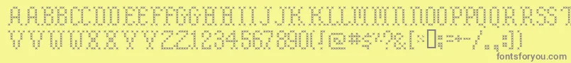 Embroide Font – Gray Fonts on Yellow Background