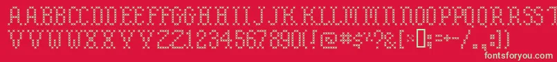 Embroide Font – Green Fonts on Red Background