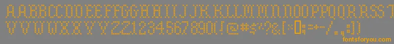 Embroide Font – Orange Fonts on Gray Background