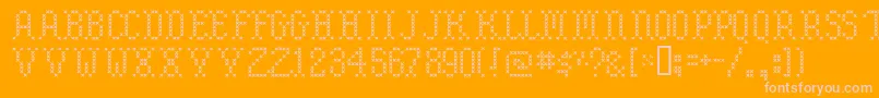 Embroide Font – Pink Fonts on Orange Background