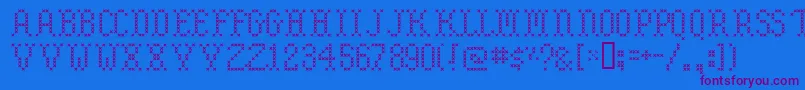 Embroide Font – Purple Fonts on Blue Background