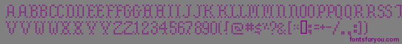 Embroide Font – Purple Fonts on Gray Background