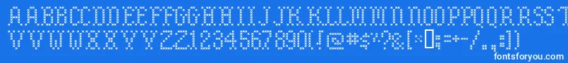 Embroide Font – White Fonts on Blue Background