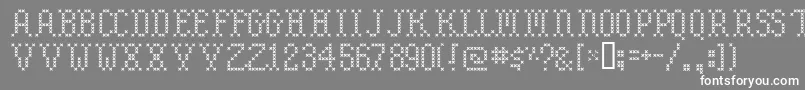 フォントEmbroide – 灰色の背景に白い文字