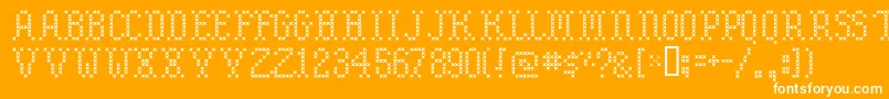 Embroide Font – White Fonts on Orange Background