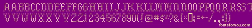 Embroide Font – Yellow Fonts on Purple Background