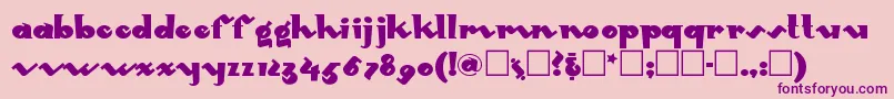 Mondoredondo Font – Purple Fonts on Pink Background