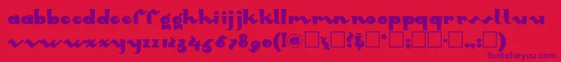 Mondoredondo Font – Purple Fonts on Red Background