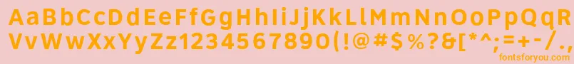 Roadgeek2005Series5b Font – Orange Fonts on Pink Background