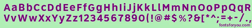 Roadgeek2005Series5b Font – Purple Fonts on Green Background