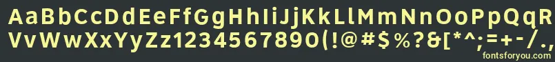 フォントRoadgeek2005Series5b – 黒い背景に黄色の文字