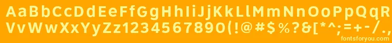 Roadgeek2005Series5b Font – Yellow Fonts on Orange Background