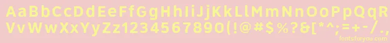 Roadgeek2005Series5b Font – Yellow Fonts on Pink Background