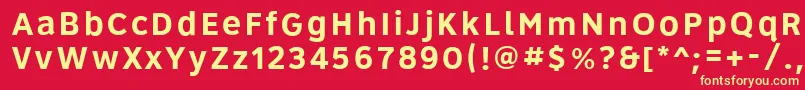 Roadgeek2005Series5b Font – Yellow Fonts on Red Background