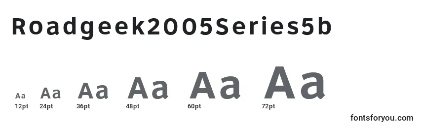 Размеры шрифта Roadgeek2005Series5b