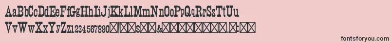 WoodprintRegular Font – Black Fonts on Pink Background