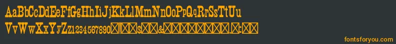WoodprintRegular Font – Orange Fonts on Black Background