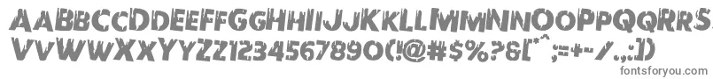 Redundeadrotate2-fontti – harmaat kirjasimet valkoisella taustalla