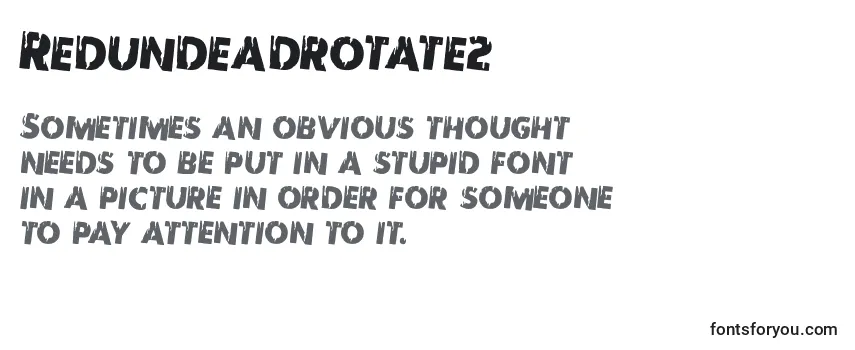 Review of the Redundeadrotate2 Font