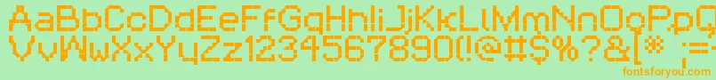 RThreeoranges7 Font – Orange Fonts on Green Background