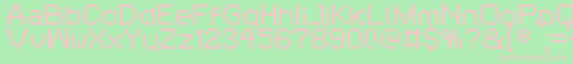 RThreeoranges7 Font – Pink Fonts on Green Background