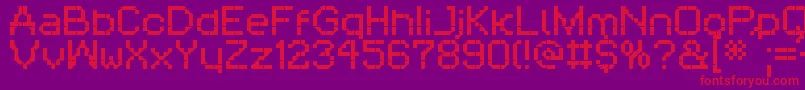 RThreeoranges7-Schriftart – Rote Schriften auf violettem Hintergrund