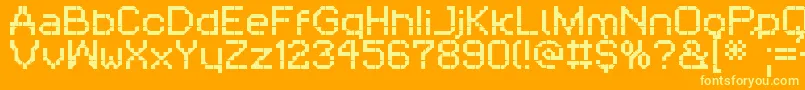 Шрифт RThreeoranges7 – жёлтые шрифты на оранжевом фоне