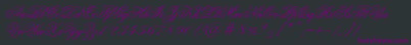 LaJollaEs-Schriftart – Violette Schriften auf schwarzem Hintergrund