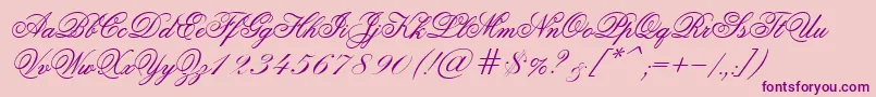 LaJollaEs Font – Purple Fonts on Pink Background