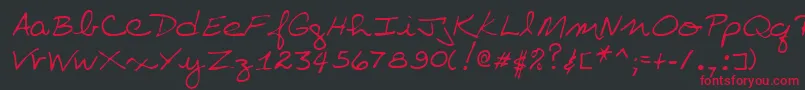 Lehn157 Font – Red Fonts on Black Background