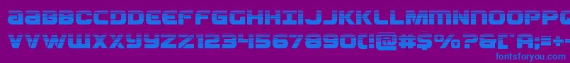 Ozdahalf Font – Blue Fonts on Purple Background