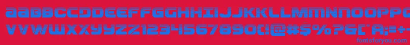 Ozdahalf Font – Blue Fonts on Red Background