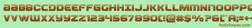 Ozdahalf Font – Brown Fonts on Green Background