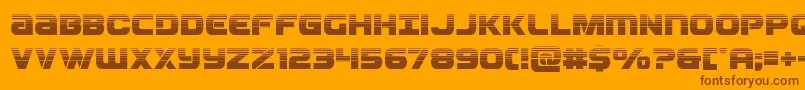 Ozdahalf Font – Brown Fonts on Orange Background