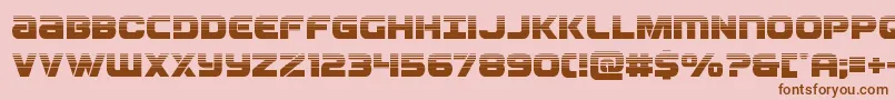 Ozdahalf Font – Brown Fonts on Pink Background
