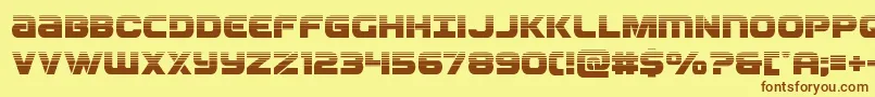 Ozdahalf Font – Brown Fonts on Yellow Background