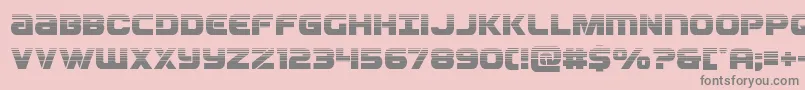 フォントOzdahalf – ピンクの背景に灰色の文字