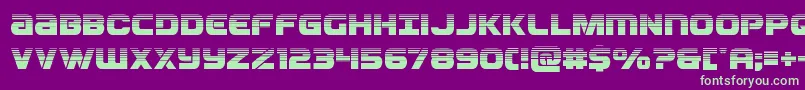 Ozdahalf Font – Green Fonts on Purple Background